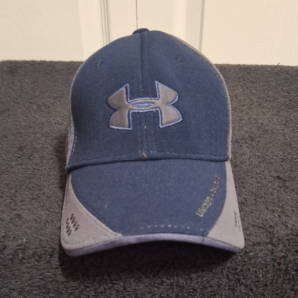 Under Armour Youth Blue Gray Baseball Cap Hat - 7⅛ - Picture 1 of 8